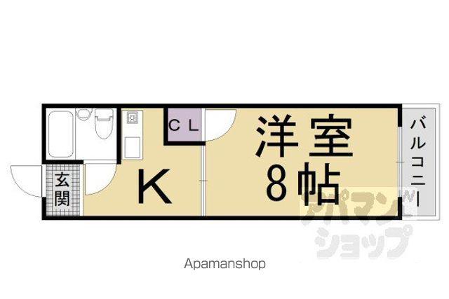 きたがわハイツ(1K/3階)の間取り写真