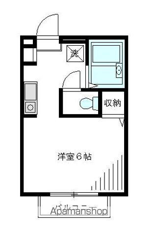 FK21(1K/1階)の間取り写真