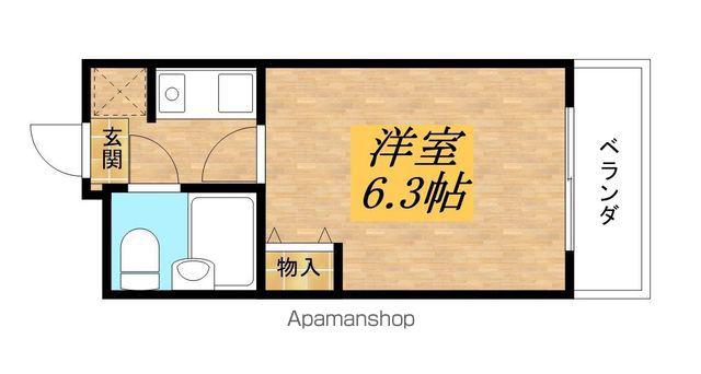 エンゼルプラザ瀬田(1K/2階)の間取り写真