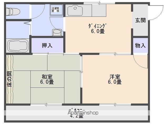 OMハイツ(2DK/3階)の間取り写真