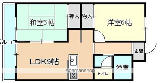 ライフコート(2DK/2階)の間取り写真