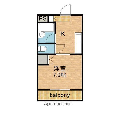 ラ・フォンテ(ワンルーム/3階)の間取り写真