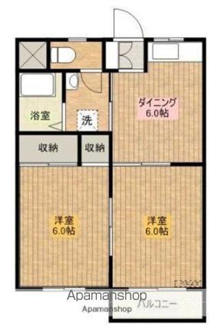 サンコーポ(2DK/2階)の間取り写真