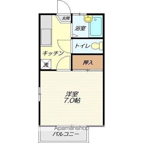 フラット英翆(1DK/2階)の間取り写真
