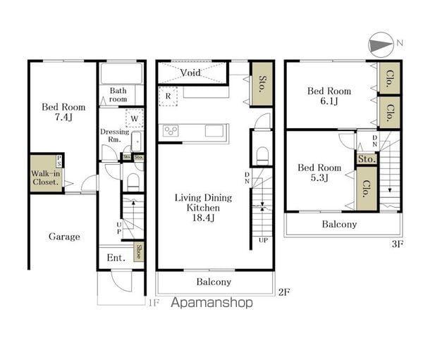 目黒本町5丁目計画(3LDK)の間取り写真