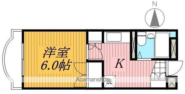 ハセベ椿森コーポ(1K/4階)の間取り写真