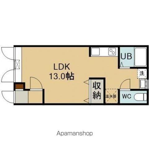 プロバンス(ワンルーム/2階)の間取り写真