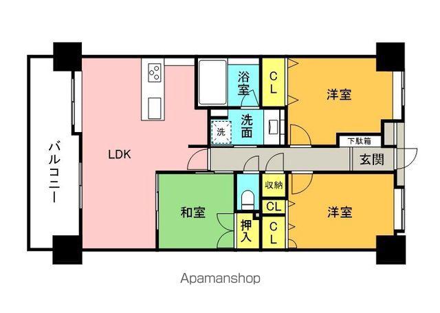 アルバガーデン筑紫駅前Ⅴ(3LDK/11階)の間取り写真