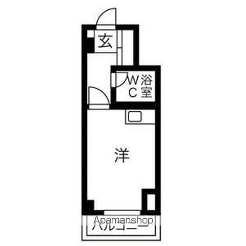 操ビル(ワンルーム/3階)の間取り写真