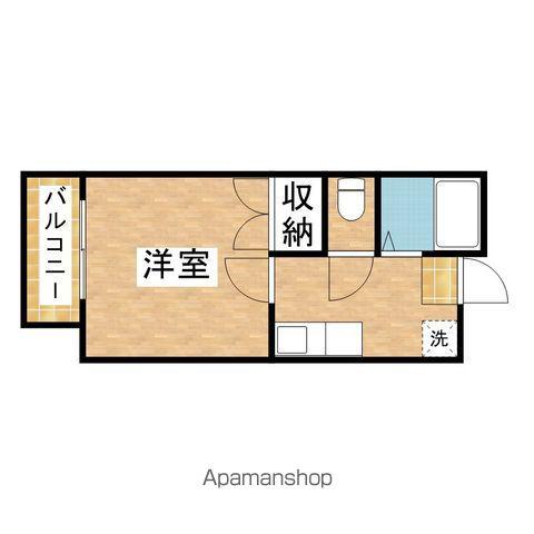 プラージュⅡ(1K/4階)の間取り写真