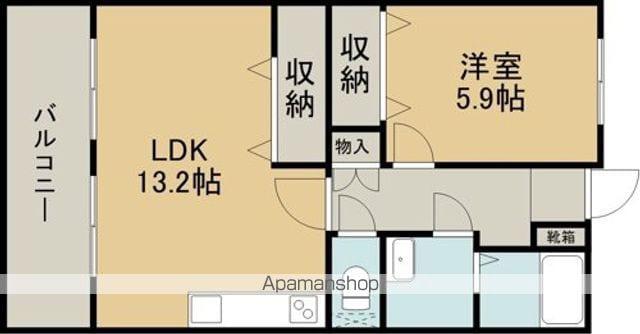 第3甲斐田ハイツ(1LDK/7階)の間取り写真