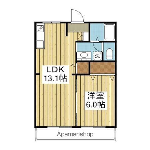 フォブール一色Ⅲ(1LDK/2階)の間取り写真