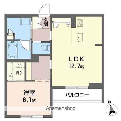 WAKURAS堰場(1LDK/2階)の間取り写真