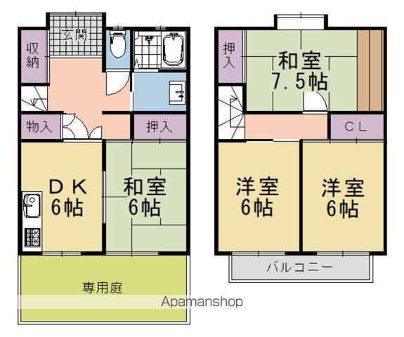 南福西町貸家(4DK)の間取り写真