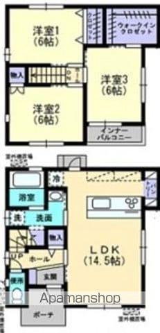 山陽本線 西川原駅 徒歩23分 2階建 築12年(3LDK)の間取り写真