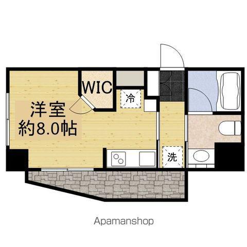 スパシエ国立矢川ステーションプラザ(1K/8階)の間取り写真