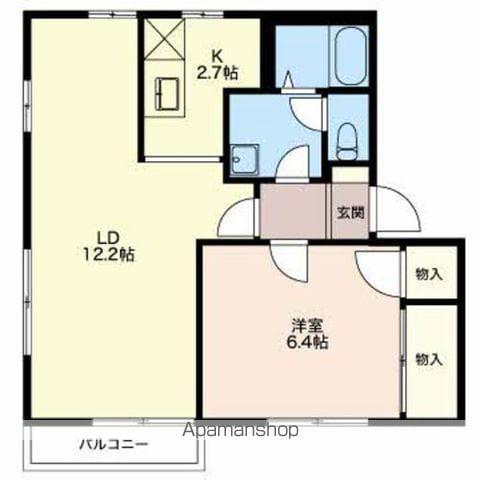 フレグランス梓B(1LDK/1階)の間取り写真