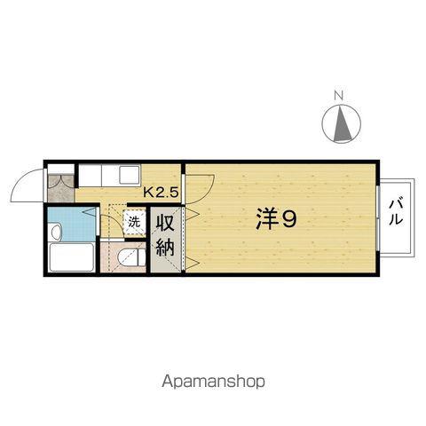 セジュールカセドラル(1K/2階)の間取り写真