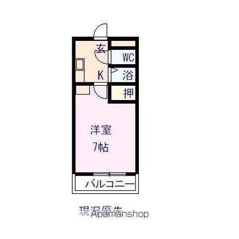 ソフトタウン神島(1K/2階)の間取り写真