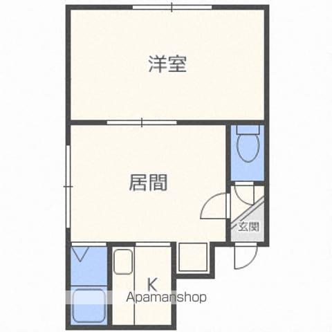 コントレイル(1DK/1階)の間取り写真