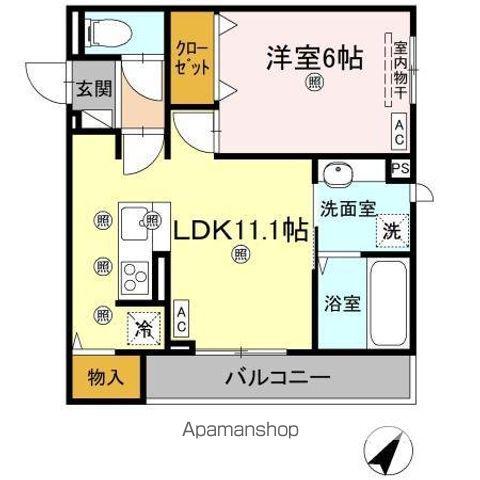 リエートパーク(1LDK/3階)の間取り写真