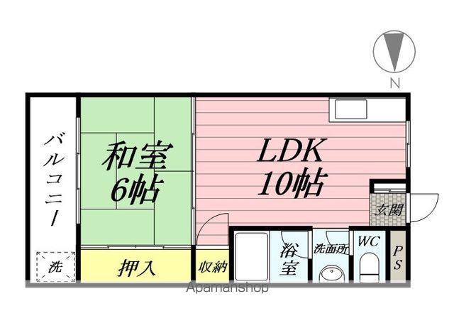 レジデンス鷲見(1LDK/3階)の間取り写真