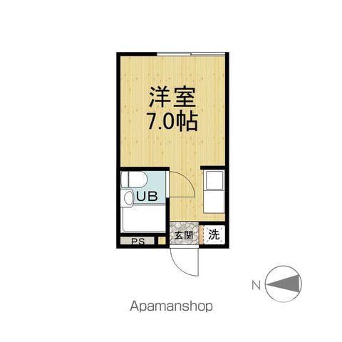 ベルトピア西学園(ワンルーム/2階)の間取り写真