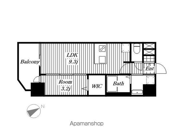 プレサンスNAGOYA覚王山(1LDK/12階)の間取り写真