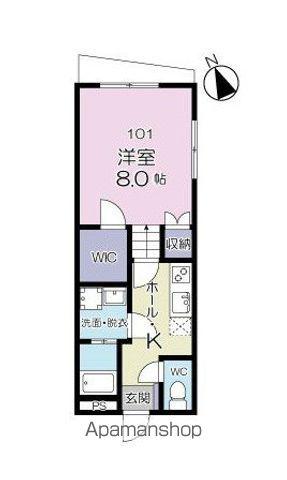 LA VIE AKEHARA(1K/1階)の間取り写真