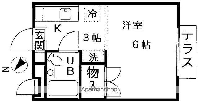 リヴェール高井戸(1K/1階)の間取り写真