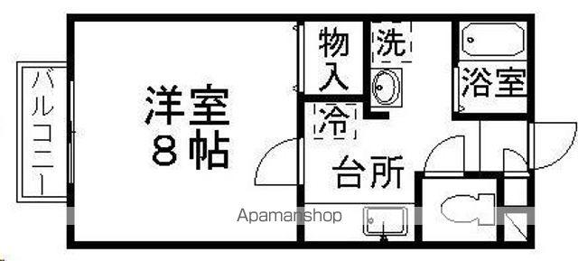 フローラル松森A棟(1K/2階)の間取り写真