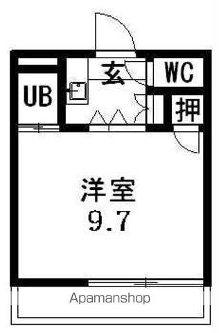シャトル昭和町(1K/4階)の間取り写真