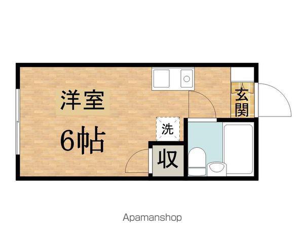 ハウスアイテムA(ワンルーム/2階)の間取り写真