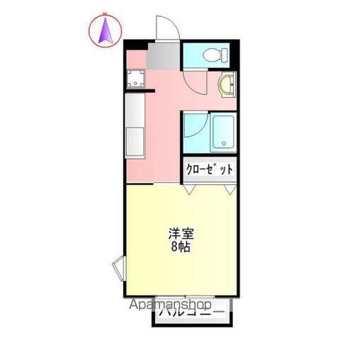 ノーブルFUJII(1K/1階)の間取り写真