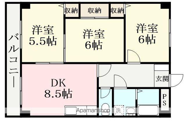 サン・ボニール(3DK/3階)の間取り写真