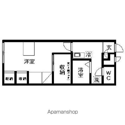 レオパレス角小林(1K/1階)の間取り写真
