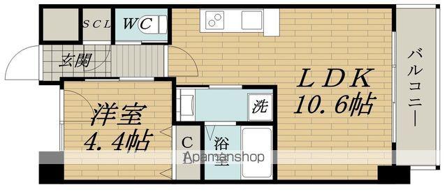 スプランディッド新大阪キャトル(1LDK/13階)の間取り写真