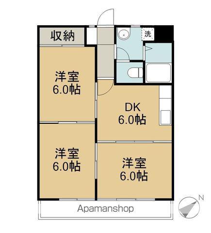 ユーズアーク(3DK/2階)の間取り写真