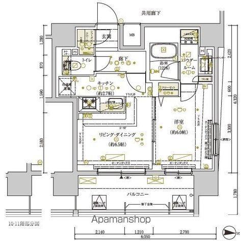 メインステージ両国Ⅱ(1LDK/5階)の間取り写真