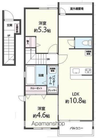BENESTA久留米(2LDK/2階)の間取り写真