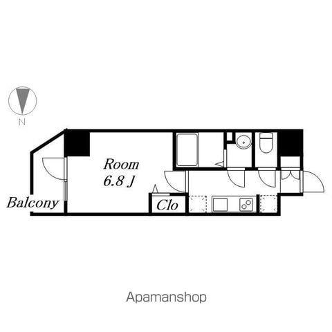 プレサンス大須観音ビザリア(1K/4階)の間取り写真