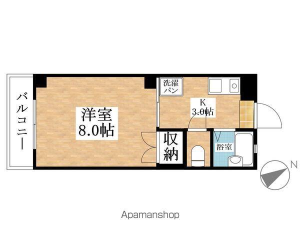 マンション若山(1DK/1階)の間取り写真