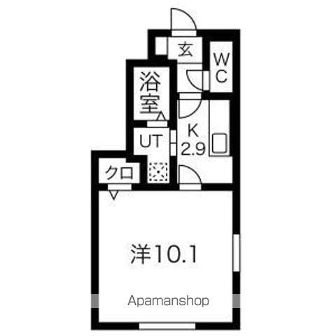 FILOA(1K/1階)の間取り写真