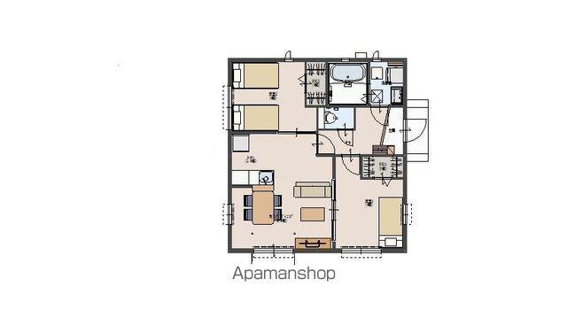 常磐線 佐和駅 バス乗車時間:17分 勝田駅バス停で下車 徒歩14分 1階建 築9年(2LDK)の間取り写真