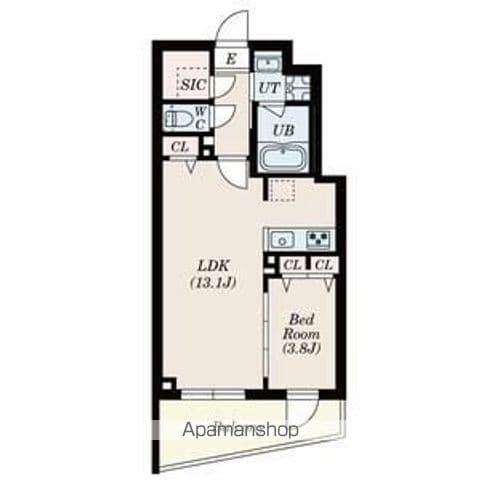 SーRESIDENCE高井戸イースト(1LDK/5階)の間取り写真