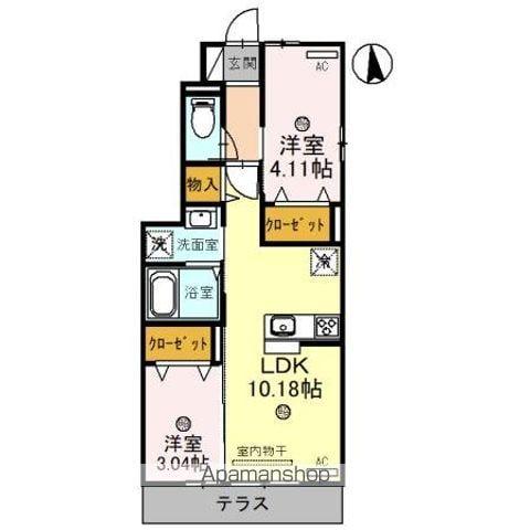 コットンハウス5(2LDK/1階)の間取り写真