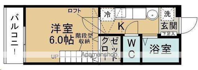 グレイス黒松(1K/1階)の間取り写真