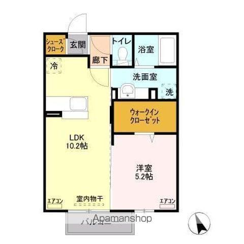 サニーコーポ(1LDK/2階)の間取り写真