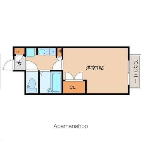 タセンビル2(1K/2階)の間取り写真