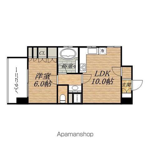 LEGALあみだ池新町(1LDK/5階)の間取り写真